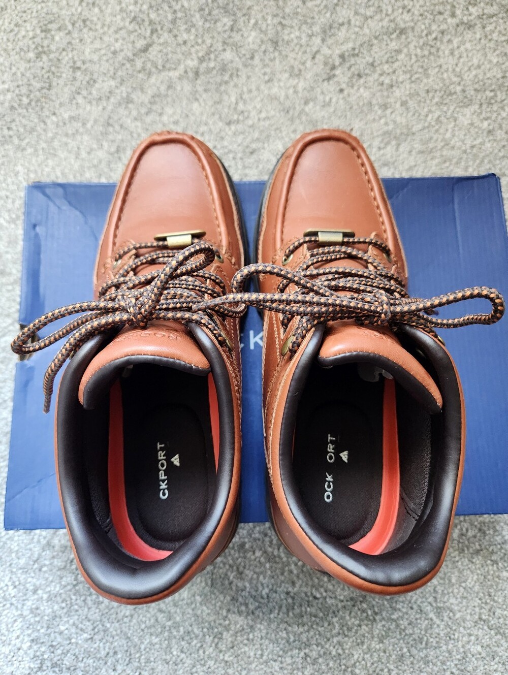 Rockport Men's Tan Brown Leather Waterproof Boots - Picture 8 of 10